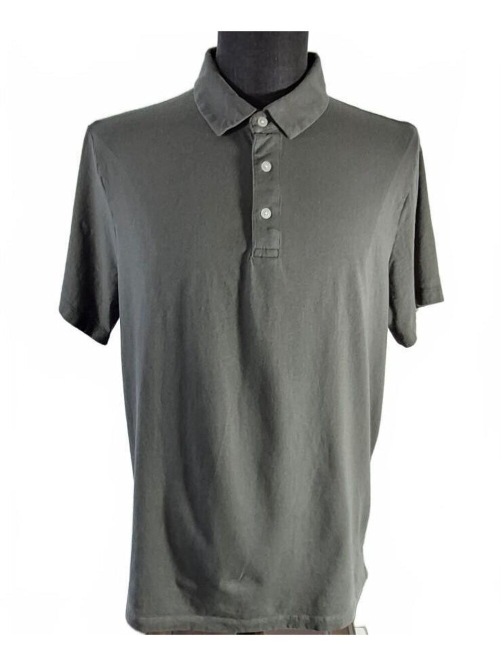 J.Crew Sueded Jersey Polo Shirt XL Gray Classic Fit 100% Cotton